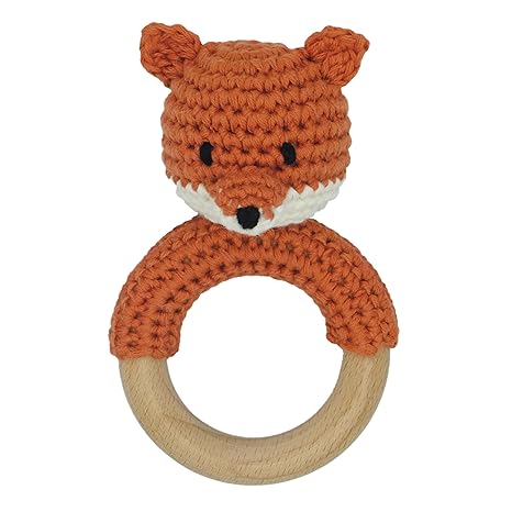 Handmade Crochet Baby Rattle – Soft & Safe Toy | Infant Gift | Amigurumi Rattle | Baby Shower Present