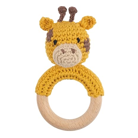 Handmade Crochet Baby Rattle – Soft & Safe Toy | Infant Gift | Amigurumi Rattle | Baby Shower Present