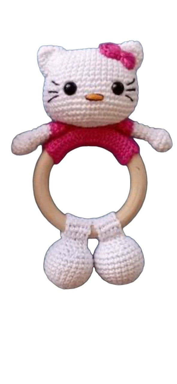 Handmade Crochet Baby Rattle – Soft & Safe Toy | Infant Gift | Amigurumi Rattle | Baby Shower Present
