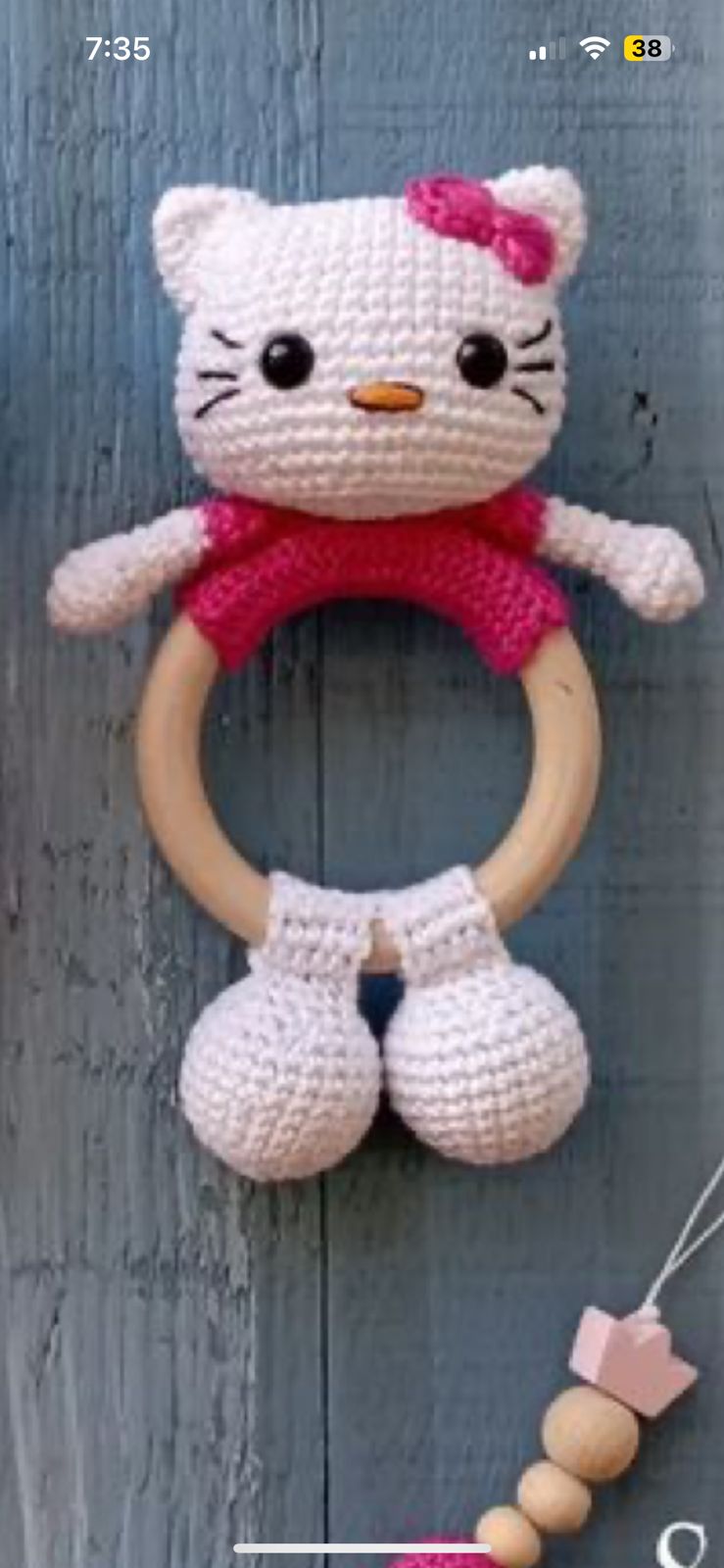 Handmade Crochet Baby Rattle – Soft & Safe Toy | Infant Gift | Amigurumi Rattle | Baby Shower Present
