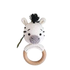 Handmade Crochet Baby Rattle – Soft & Safe Toy | Infant Gift | Amigurumi Rattle | Baby Shower Present