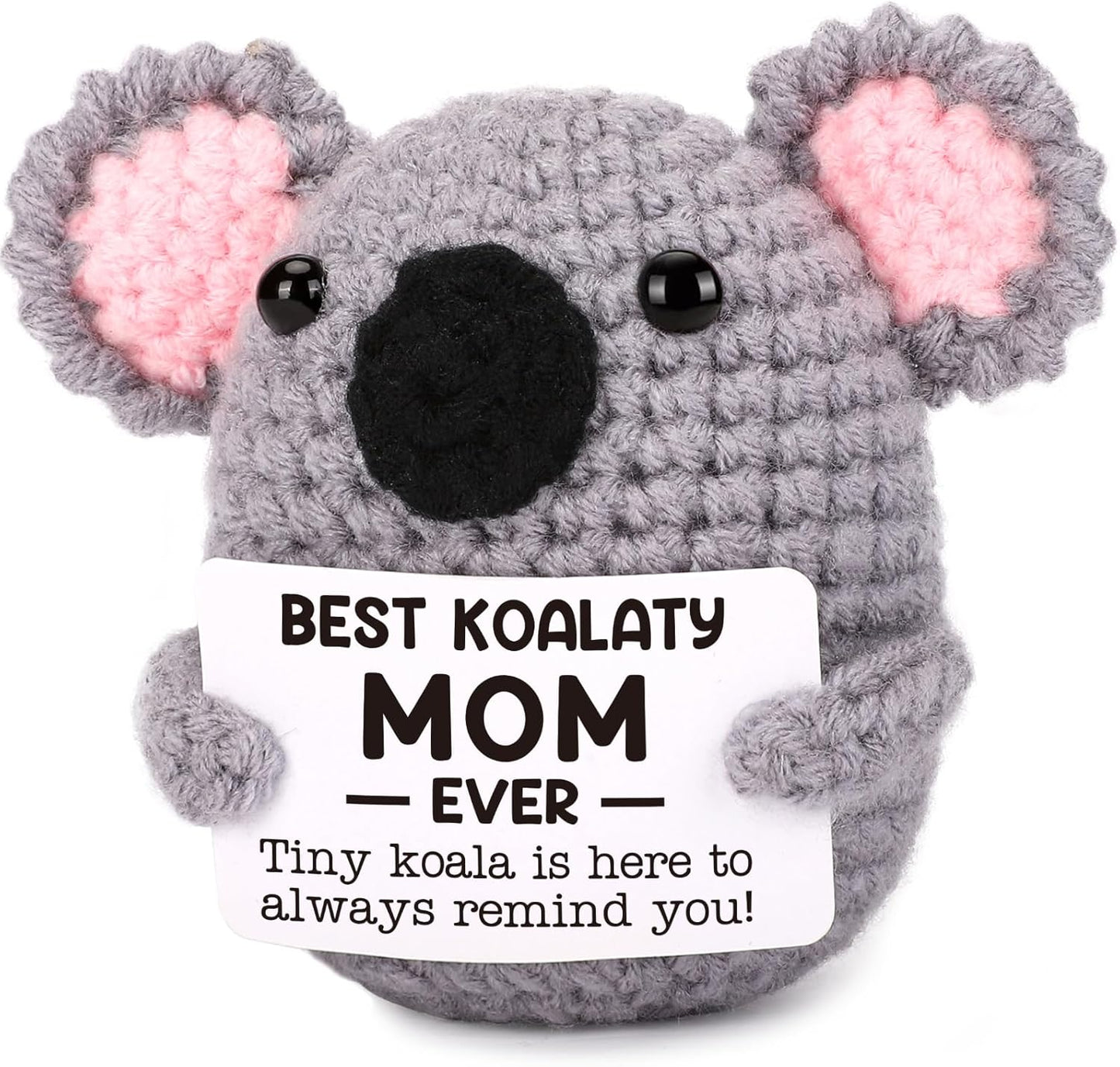 Handmade Crochet Doll with Positive Quote, Cute Plush Toy Gift | Uplifting Gifts for All Ages