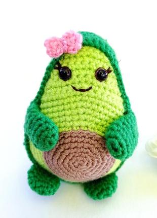 Handmade Crochet Avocado Plush Toy – Soft Amigurumi Gift for Kids, Décor & Gifting