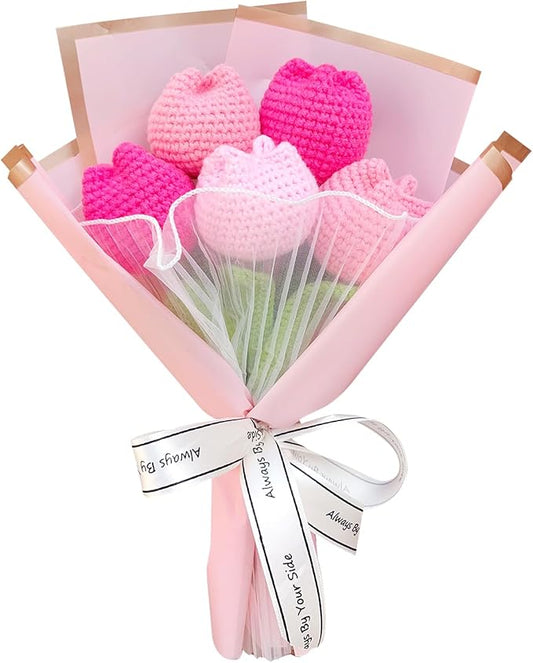 Handmade Crochet Flower Bouquet – Custom Colors | Long-Lasting Floral Gift | Eco-Friendly Yarn Flowers