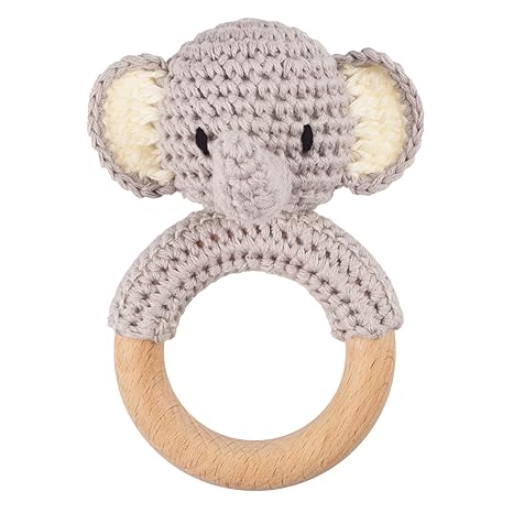 Handmade Crochet Baby Rattle – Soft & Safe Toy | Infant Gift | Amigurumi Rattle | Baby Shower Present