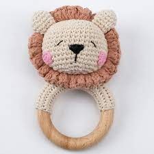 Handmade Crochet Baby Rattle – Soft & Safe Toy | Infant Gift | Amigurumi Rattle | Baby Shower Present