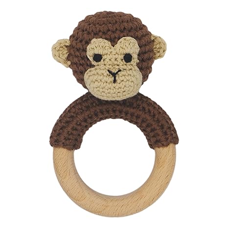Handmade Crochet Baby Rattle – Soft & Safe Toy | Infant Gift | Amigurumi Rattle | Baby Shower Present
