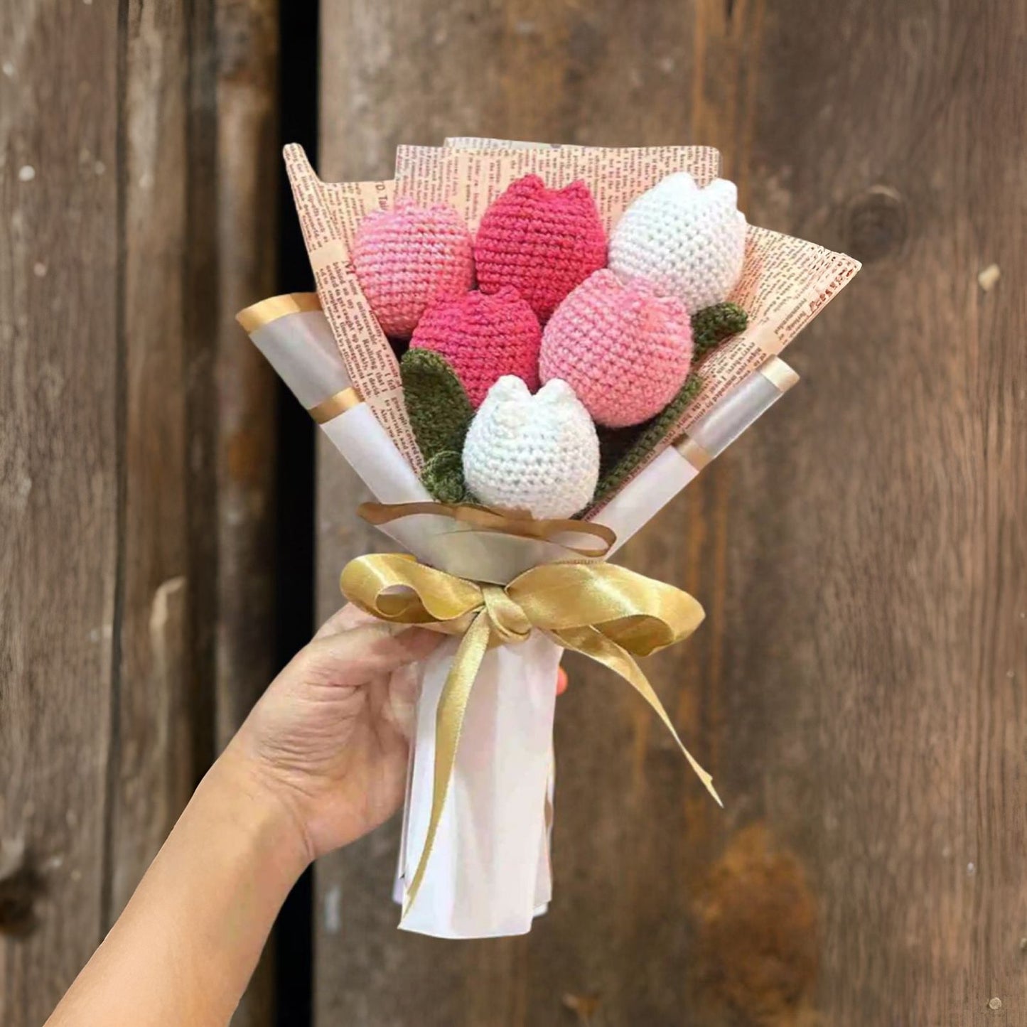 Handmade Crochet Flower Bouquet – Custom Colors | Long-Lasting Floral Gift | Eco-Friendly Yarn Flowers