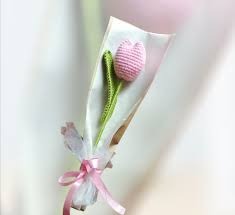 Handmade Crochet Tulip – Single Flower Stem | Forever Bloom | Gift for Her | Eco-Friendly Yarn Flower