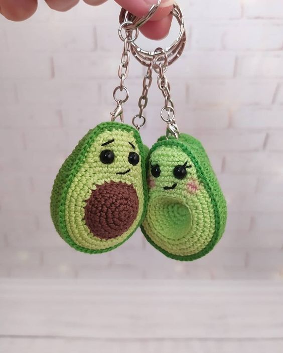 Handmade Crochet Avocado Plush Toy – Soft Amigurumi Gift for Kids, Décor & Gifting