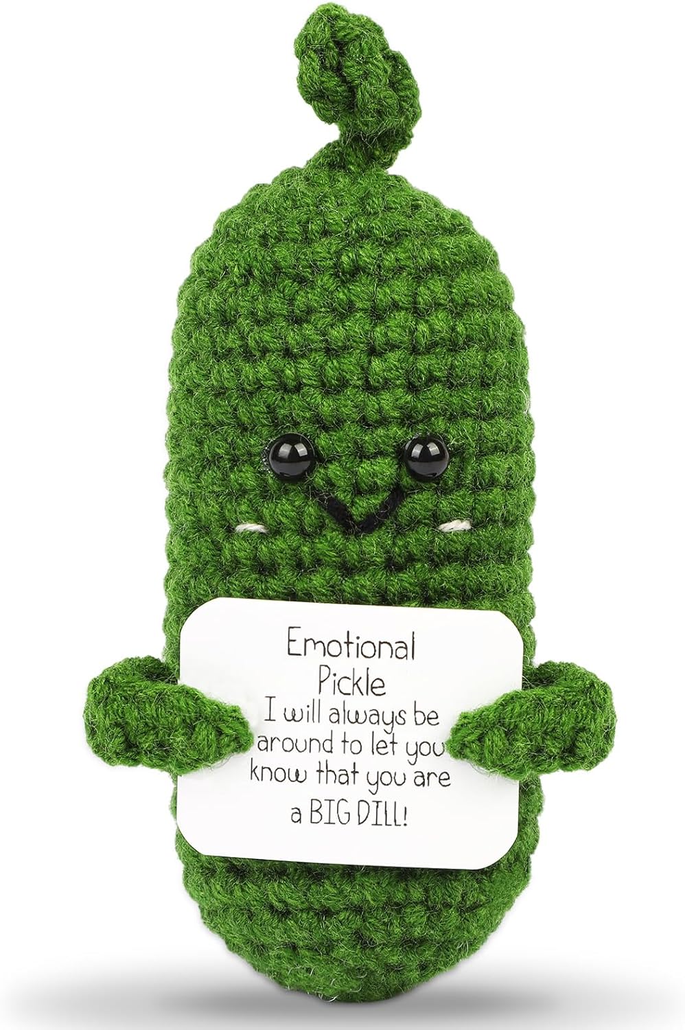 Handmade Crochet Doll with Positive Quote, Cute Plush Toy Gift | Uplifting Gifts for All Ages