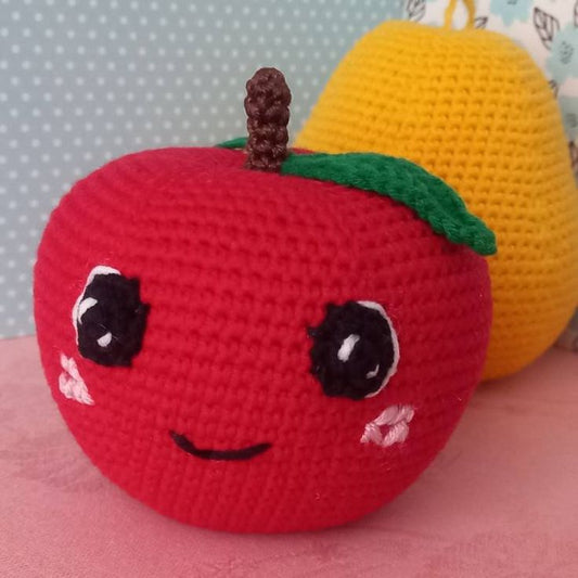 Handmade Crochet Apple, Orange Fruit Toys – Set of Soft Amigurumi Fruits for Kids, Décor & Gifting (Copy)