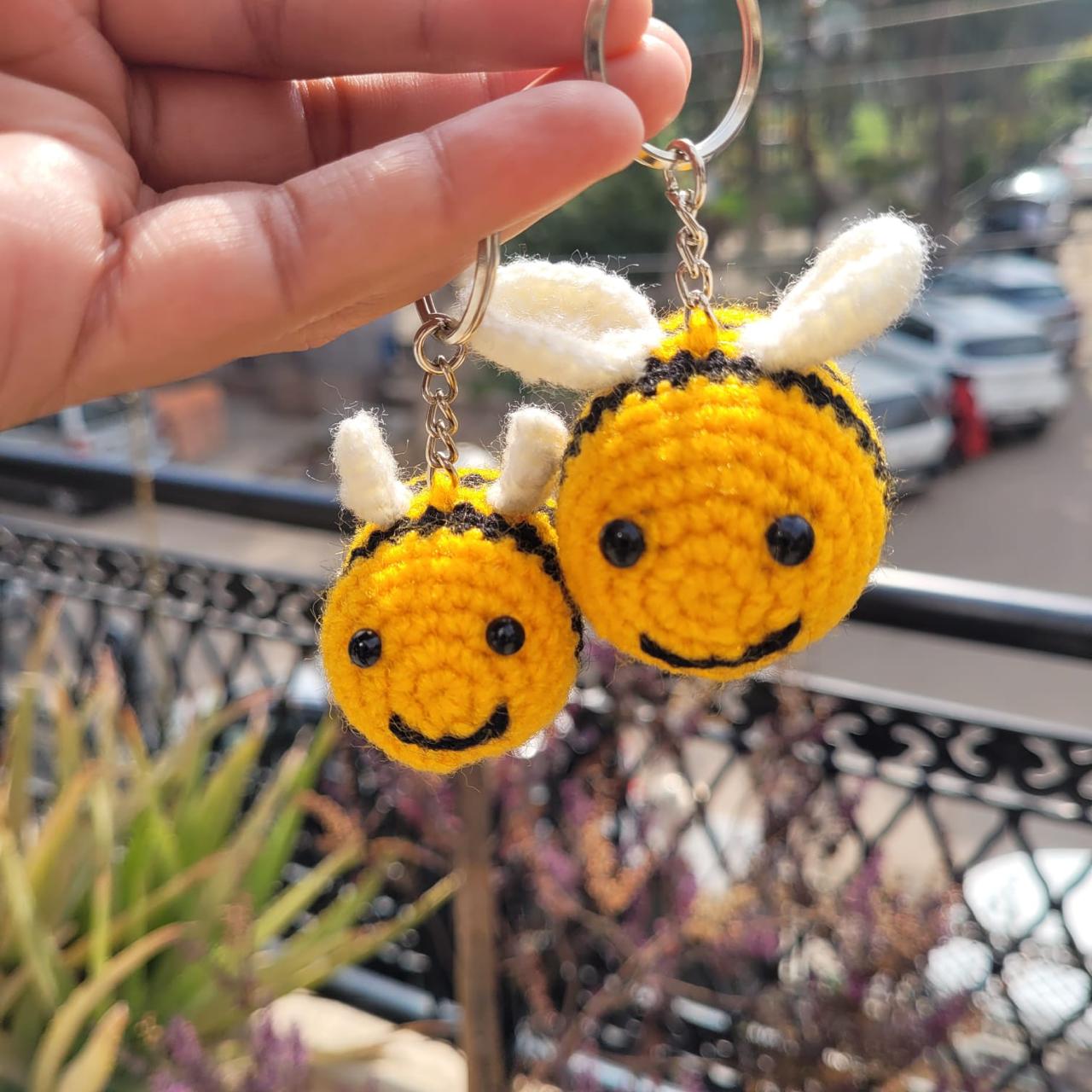 Handmade Crochet Keychain – Cute Bag Charm | Personalized Gift | Mini Plush Key Ring